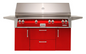 Alfresco 56" Standard All Grill w/ Cart - Carmine Red-Gloss