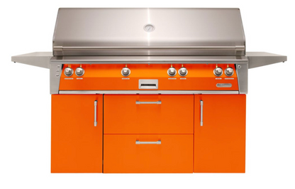 Alfresco 56" Standard All Grill w/ Cart - Luminous Orange-Gloss