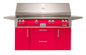 Alfresco 56" Standard All Grill w/ Cart - Raspberry Red-Gloss