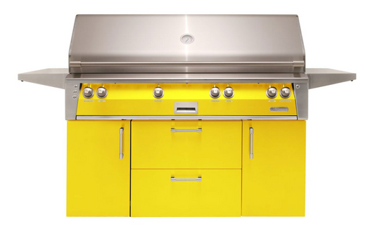 Alfresco 56" Standard All Grill w/ Cart - Traffic Yellow-Gloss