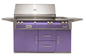 Alfresco 56" Standard Grill On Refrigerated Base Dbl Side Burner - Blue Lilac-Gloss