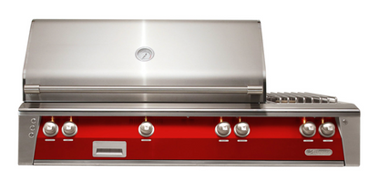 Alfresco 56" Standard Grill With Dbl Side Burner Built-In - Carmine Red-Gloss