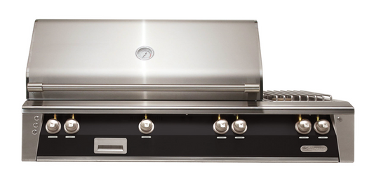 Alfresco 56" Standard Grill With Dbl Side Burner Built-In - Jet Black-Matte