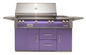 Alfresco Built-In Under Grill Refrigerator on 56" Cart - Blue Lilac-Gloss