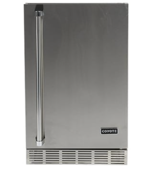 Coyote 21" Built-in Outdoor Refrigerator; Hinge on Left Side