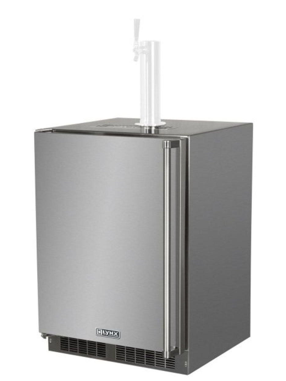 Lynx 24" Refrigerator w/Keg option, Left Hinge