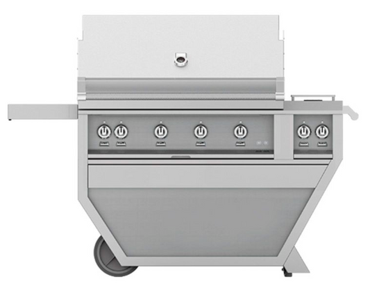 Hestan 42" Grill, (4) Sear, Rotisserie, Deluxe Cart LP