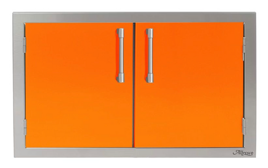 Alfresco 42" Double Access Door - Luminous Orange-Gloss