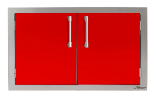 Alfresco 42" Double Access Door - Carmine Red-Gloss