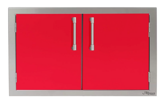 Alfresco 42" Double Access Door - Raspberry Red-Gloss