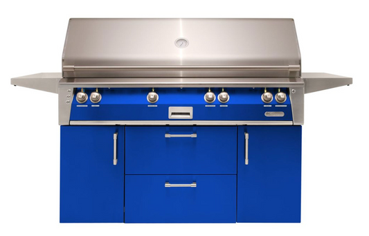 Alfresco 56" Standard All Grill w/ Cart - Ultramarine Blue-Gloss